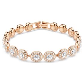 Bracciale Una Angelic, taglio rotondo, pavé, medio, bianco, placcato oro rosa Bracciale Una Angelic, taglio rotondo, pavé, medio, bianco, placcato oro rosa