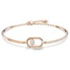 Bracciale Una, taglio rotondo, forma ovale, bianco, placcato in oro rosa Bracciale Una, taglio rotondo, forma ovale, bianco, placcato in oro rosa