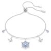 Braccialetto Magic con fiocco di neve, blu, placcato in rodio