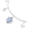 Braccialetto Magic con fiocco di neve, blu, placcato in rodio