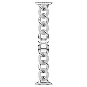 Cinturino a catena per Apple Watch® da 40 mm e 41 mm, color argento, acciaio inossidabile