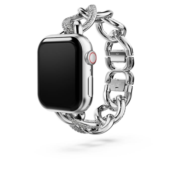 Cinturino a catena per Apple Watch® da 40 mm e 41 mm, color argento, acciaio inossidabile Cinturino a catena per Apple Watch® da 40 mm e 41 mm, color argento, acciaio inossidabile