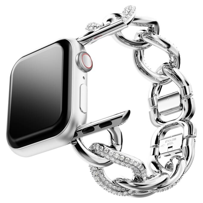 Cinturino a catena per Apple Watch® da 40 mm e 41 mm, color argento, acciaio inossidabile Cinturino a catena per Apple Watch® da 40 mm e 41 mm, color argento, acciaio inossidabile