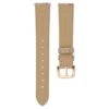 Cinturino da orologio larghezza 16 mm (0,63″), in pelle con cuciture, beige, finitura color oro rosa Cinturino da orologio larghezza 16 mm (0,63″), in pelle con cuciture, beige, finitura color oro rosa