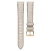 Cinturino da orologio larghezza 16 mm (0,63″), in pelle con cuciture, grigio, finitura color oro rosa Cinturino da orologio larghezza 16 mm (0,63″), in pelle con cuciture, grigio, finitura color oro rosa