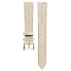 Cinturino da orologio larghezza 16 mm (0,63″), in pelle con cuciture, grigio, finitura color oro rosa Cinturino da orologio larghezza 16 mm (0,63″), in pelle con cuciture, grigio, finitura color oro rosa