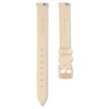 Cinturino per orologio larghezza 12 mm (0,47″), in pelle, beige, finitura color oro rosa Cinturino per orologio larghezza 12 mm (0,47″), in pelle, beige, finitura color oro rosa
