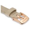 Cinturino per orologio larghezza 12 mm (0,47″), in pelle, beige, finitura color oro rosa Cinturino per orologio larghezza 12 mm (0,47″), in pelle, beige, finitura color oro rosa