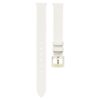 Cinturino per orologio larghezza 12 mm (0,47″), in pelle, bianco, finitura color oro champagne