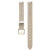 Cinturino per orologio larghezza 12 mm (0,47″), in pelle, bianco, finitura color oro champagne