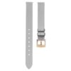 Cinturino per orologio larghezza 12 mm (0,47″), in pelle, color argento, finitura color oro rosa