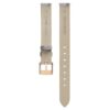 Cinturino per orologio larghezza 12 mm (0,47″), in pelle, color argento, finitura color oro rosa