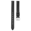 Cinturino per orologio larghezza 12 mm (0,47″), in pelle, nero, acciaio inossidabile Cinturino per orologio larghezza 12 mm (0,47″), in pelle, nero, acciaio inossidabile