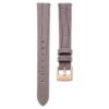 Cinturino per orologio larghezza 13 mm (0,51″), in pelle, grigio, finitura color oro rosa