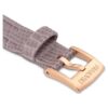 Cinturino per orologio larghezza 13 mm (0,51″), in pelle, grigio, finitura color oro rosa