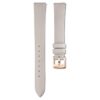 Cinturino per orologio larghezza 14 mm (0,55″), in pelle, grigio, finitura color oro rosa