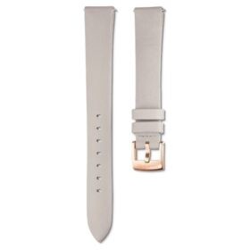 Cinturino per orologio larghezza 14 mm (0,55″), in pelle, grigio, finitura color oro rosa