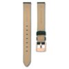 Cinturino per orologio larghezza 14 mm (0,55″), in pelle, verde, finitura color oro rosa Cinturino per orologio larghezza 14 mm (0,55″), in pelle, verde, finitura color oro rosa
