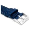 Cinturino per orologio larghezza 16 mm (0,63″), in pelle con cuciture, blu, acciaio inossidabile Cinturino per orologio larghezza 16 mm (0,63″), in pelle con cuciture, blu, acciaio inossidabile