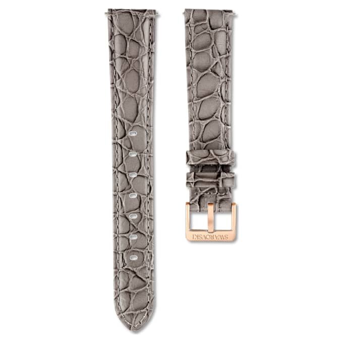 Cinturino per orologio larghezza 16 mm (0,63″), in pelle con cuciture, grigio Cinturino per orologio larghezza 16 mm (0,63″), in pelle con cuciture, grigio