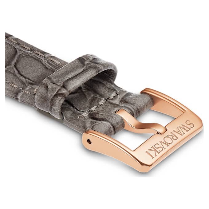 Cinturino per orologio larghezza 16 mm (0,63″), in pelle con cuciture, grigio Cinturino per orologio larghezza 16 mm (0,63″), in pelle con cuciture, grigio