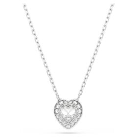 Ciondolo Ariana Grande X Swarovski con tagli misti, a forma di cuore, bianco, placcato in rodio
