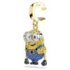 Ciondolo Bob dei Minions con pavé, multicolore, placcato in oro Ciondolo Bob dei Minions con pavé, multicolore, placcato in oro