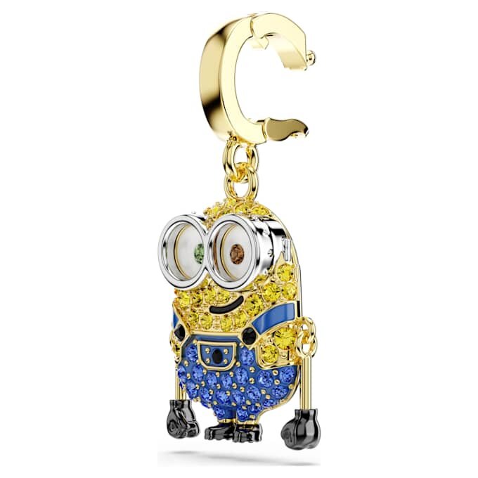 Ciondolo Bob dei Minions con pavé, multicolore, placcato in oro Ciondolo Bob dei Minions con pavé, multicolore, placcato in oro