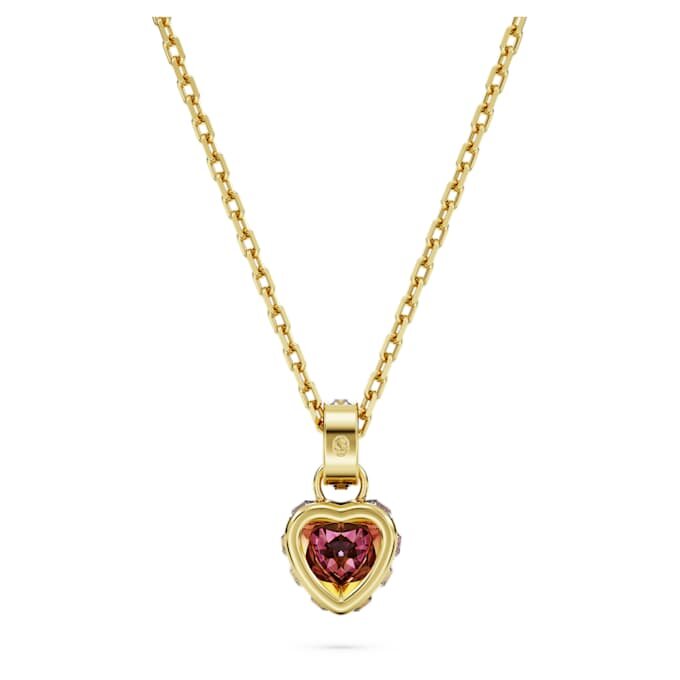 Ciondolo Chroma a forma di cuore, rosso, placcato oro Ciondolo Chroma a forma di cuore, rosso, placcato oro
