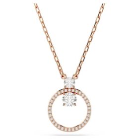 Ciondolo Constella con pavé, taglio rotondo, bianco, placcato in oro rosa Ciondolo Constella con pavé, taglio rotondo, bianco, placcato in oro rosa