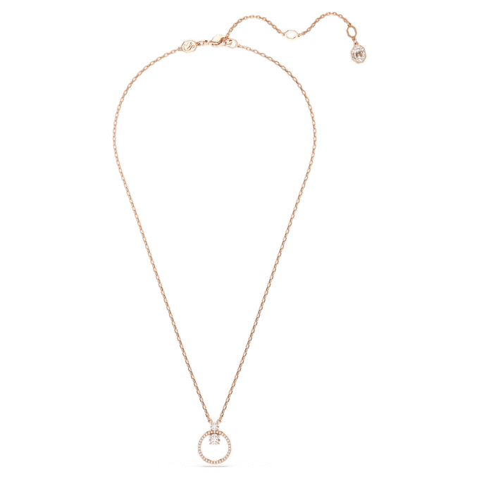 Ciondolo Constella con pavé, taglio rotondo, bianco, placcato in oro rosa Ciondolo Constella con pavé, taglio rotondo, bianco, placcato in oro rosa
