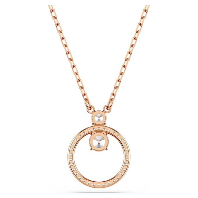 Ciondolo Constella con pavé, taglio rotondo, bianco, placcato in oro rosa Ciondolo Constella con pavé, taglio rotondo, bianco, placcato in oro rosa