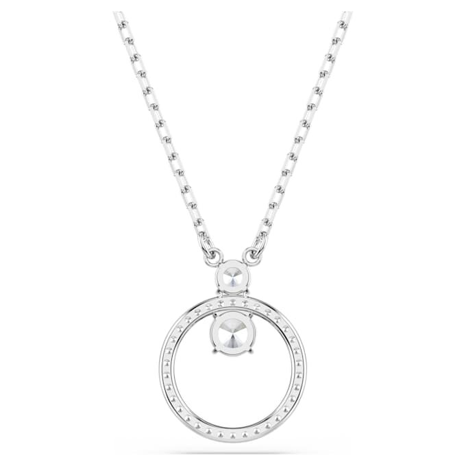 Ciondolo Constella con pavé, taglio rotondo, bianco, placcato in rodio Ciondolo Constella con pavé, taglio rotondo, bianco, placcato in rodio