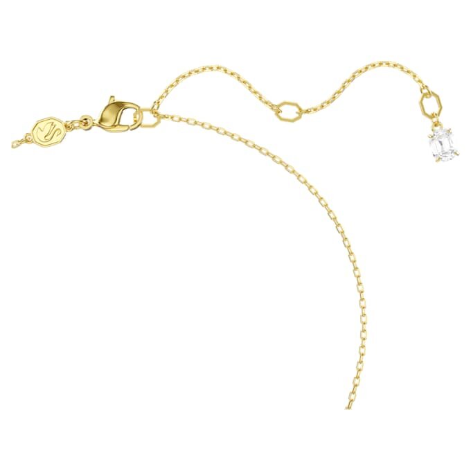 Ciondolo Dextera con anelli intrecciati, bianco, placcato in oro Ciondolo Dextera con anelli intrecciati, bianco, placcato in oro