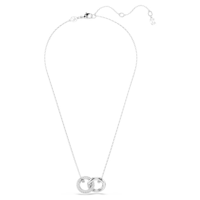 Ciondolo Dextera con anelli intrecciati, bianco, placcato in rodio Ciondolo Dextera con anelli intrecciati, bianco, placcato in rodio