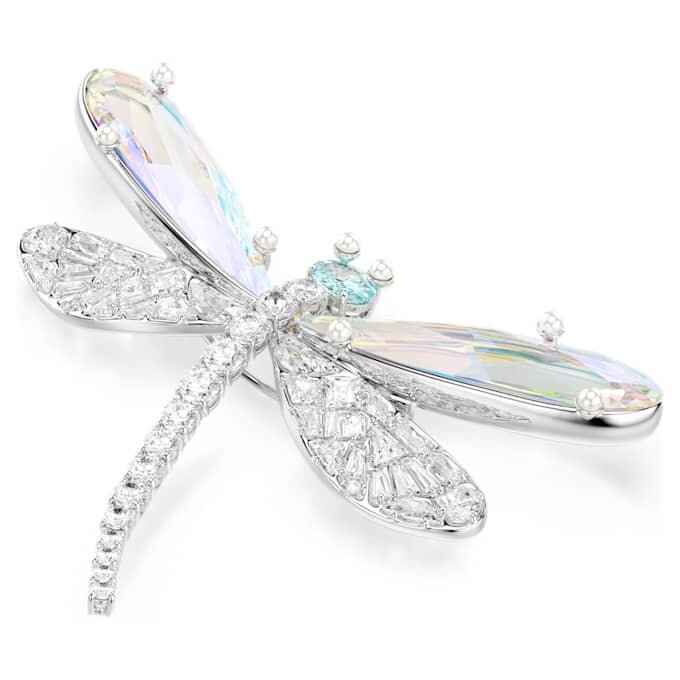 Ciondolo e spilla Ariana Grande X Swarovski con perla di cristallo, tagli misti, libellula, bianco, placcato in rodio Ciondolo e spilla Ariana Grande X Swarovski con perla di cristallo, tagli misti, libellula, bianco, placcato in rodio