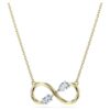 Ciondolo Eternity con diamanti sintetici 0,35 Ct Tw, forme miste, oro giallo 14K Ciondolo Eternity con diamanti sintetici 0,35 Ct Tw, forme miste, oro giallo 14K