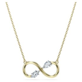 Ciondolo Eternity con diamanti sintetici 0,35 Ct Tw, forme miste, oro giallo 14K