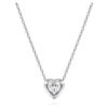 Ciondolo Eternity con diamanti sintetici 0,5 carati in totale, a forma di cuore, argento sterling Ciondolo Eternity con diamanti sintetici 0,5 carati in totale, a forma di cuore, argento sterling