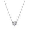 Ciondolo Eternity con diamanti sintetici 0,5 carati in totale, a forma di cuore, argento sterling Ciondolo Eternity con diamanti sintetici 0,5 carati in totale, a forma di cuore, argento sterling