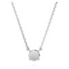 Ciondolo Eternity con diamanti sintetici 0,5 carati in totale, forma rotonda, argento sterling Ciondolo Eternity con diamanti sintetici 0,5 carati in totale, forma rotonda, argento sterling