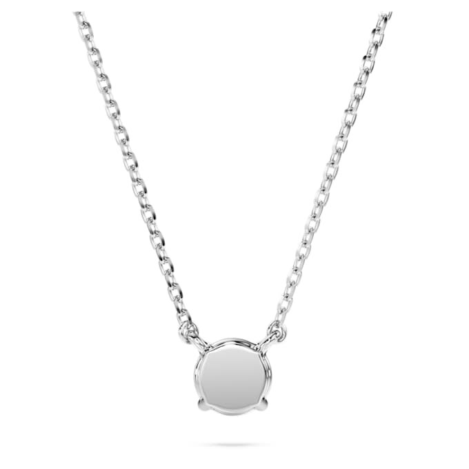 Ciondolo Eternity con diamanti sintetici 0,5 carati in totale, forma rotonda, argento sterling Ciondolo Eternity con diamanti sintetici 0,5 carati in totale, forma rotonda, argento sterling