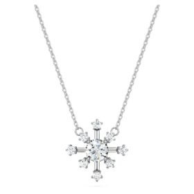 Ciondolo Galaxy con diamanti sintetici 0,5 carati in totale, forma rotonda, oro bianco 14K