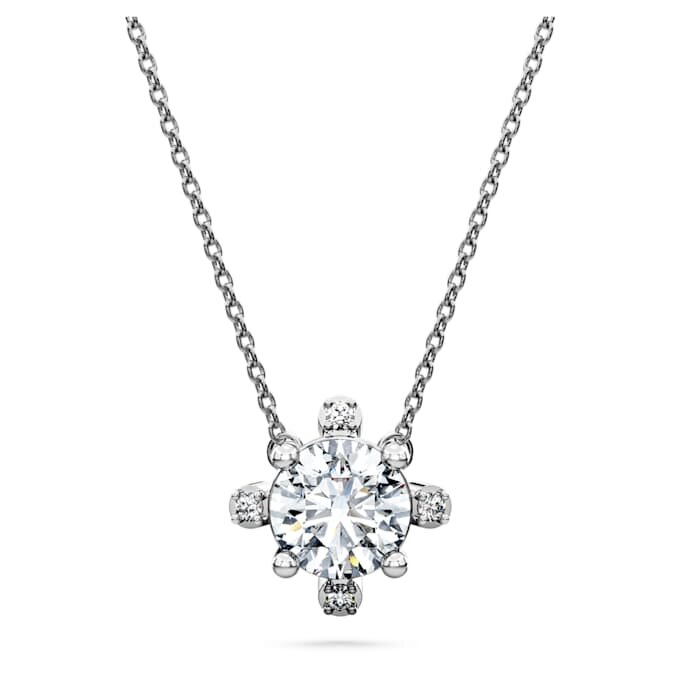 Ciondolo Galaxy con diamanti sintetici da laboratorio 1,05 carati in totale, forma rotonda, oro bianco 14K Ciondolo Galaxy con diamanti sintetici da laboratorio 1,05 carati in totale, forma rotonda, oro bianco 14K