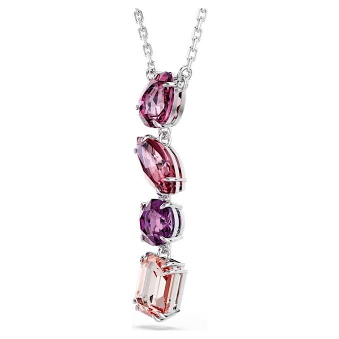Ciondolo Gema con tagli misti, rosa, placcato in rodio Ciondolo Gema con tagli misti, rosa, placcato in rodio