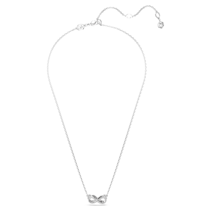 Ciondolo Hyperbola con pavé, Infinity, bianco, placcato in rodio Ciondolo Hyperbola con pavé, Infinity, bianco, placcato in rodio