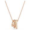 Ciondolo Hyperbola con tagli misti, bianco, placcato in oro rosa Ciondolo Hyperbola con tagli misti, bianco, placcato in oro rosa