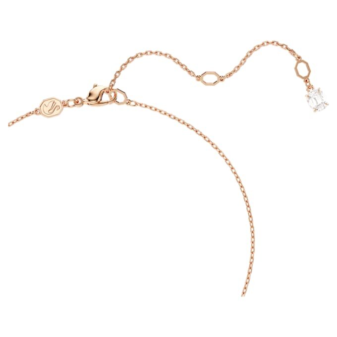 Ciondolo Hyperbola con tagli misti, intrecciato, bianco, placcato in oro rosa Ciondolo Hyperbola con tagli misti, intrecciato, bianco, placcato in oro rosa