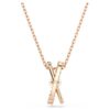 Ciondolo Hyperbola con tagli misti, intrecciato, bianco, placcato in oro rosa Ciondolo Hyperbola con tagli misti, intrecciato, bianco, placcato in oro rosa