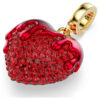 Ciondolo Idyllia a taglio rotondo, a forma di cuore, rosso, placcato oro Ciondolo Idyllia a taglio rotondo, a forma di cuore, rosso, placcato oro